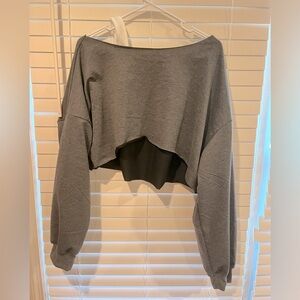Off the shoulder crop top sweater